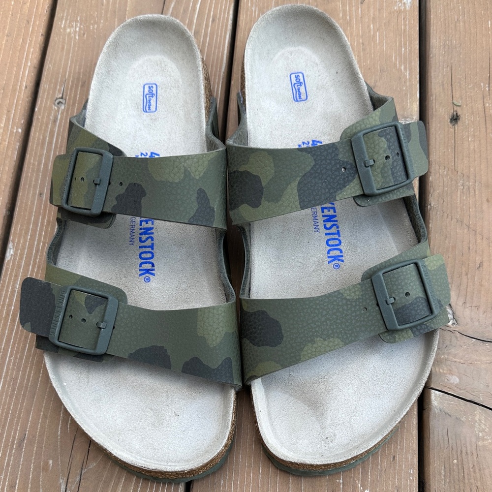 Birkenstock Arizona Green Camouflage Sandals